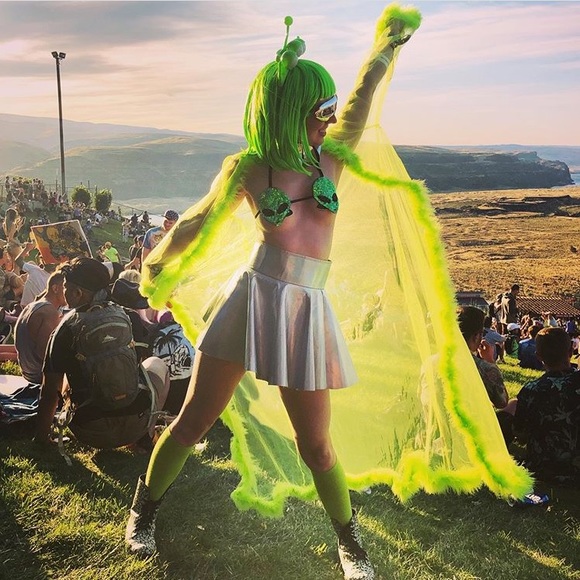 Alien bra bralette top Rave Burning Man cosmic - Picture 5 of 6